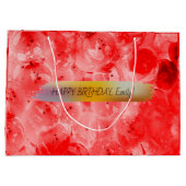 Happy Birthday Gepersonaliseerde trendy modern roo Groot Cadeauzakje (Achterkant)