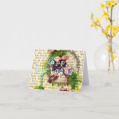 Happy Birthday German Script Pansy Coffee Stain Kaart (Gele Bloem)