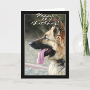 Happy Birthday German Shepherd Wenskaart Kaart