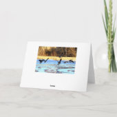 Happy Birthday gese start op van een bevroren hond Kaart (Achterkant)