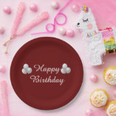 Happy Birthday, gevierde ballonnen Papieren Bordje (Feest)