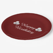 Happy Birthday, gevierde ballonnen Papieren Bordje (Gekanteld)