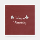 Happy Birthday, gevierde ballonnen Servet (Voorkant)