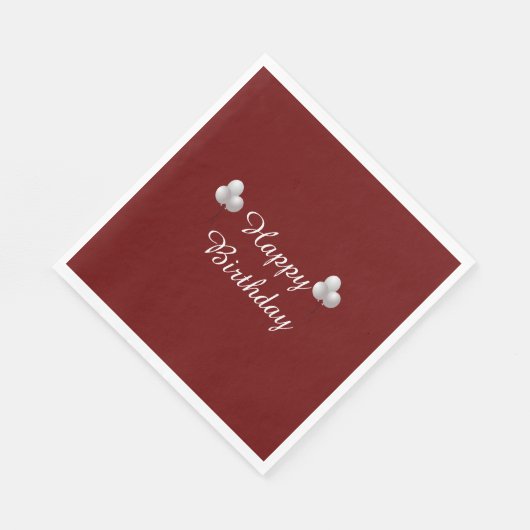 Happy Birthday, gevierde ballonnen Servet (Hoek)