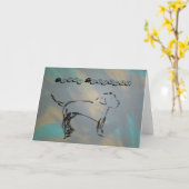 Happy Birthday gevouwen Wenskaart Kaart (Gele Bloem)