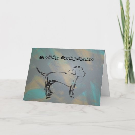 Happy Birthday gevouwen Wenskaart Kaart (Voorkant)