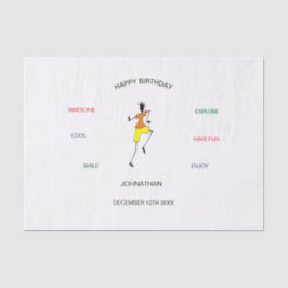 Happy Birthday Geweldige dansbewegingen Tissuepapier