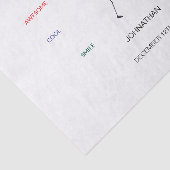 Happy Birthday Geweldige dansbewegingen Tissuepapier (Detail)