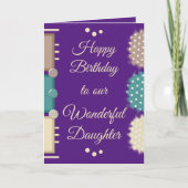 Happy Birthday geweldige dochter royal paars Kaart (Voorkant)