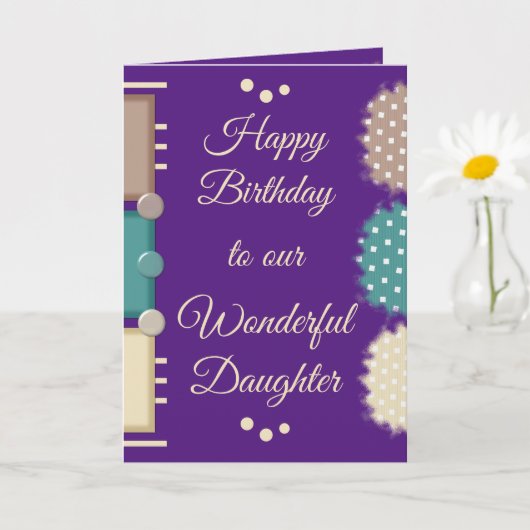 Happy Birthday geweldige dochter royal paars Kaart (Kleine Plant)