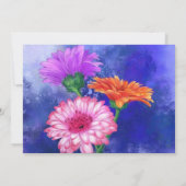 Happy Birthday - geweldige drie kleuren Gerberas (Achterkant)