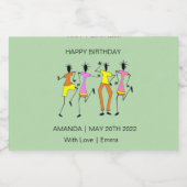 Happy Birthday Geweldige feesttijd Sparkling Wijnetiket (Enkel label)