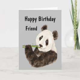 Happy Birthday Geweldige Friend Funny Panda Beer Kaart