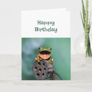 Happy Birthday Geweldige Person Je Ben Fun Frog Kaart