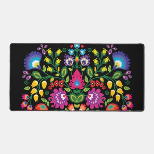 Happy Birthday Geweldige pools Folk Wycinanki Bureaumat (Voorkant)