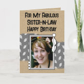 Happy Birthday geweldige schoonzuster-in-law foto  Kaart (Voorkant)