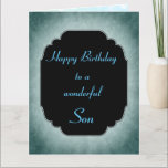 Happy Birthday - geweldige Son Greeting Kaart<br><div class="desc">Stijlvol en Chic Happy Birthday Son design Wenskaart.</div>