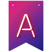 Happy Birthday Ggloing Neon Lights op verloop Vlaggetjes (Derde vlag)