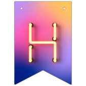 Happy Birthday Ggloing Neon Lights Rainbow Blend Vlaggetjes (Tweede vlag)