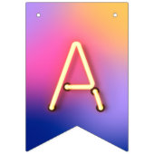 Happy Birthday Ggloing Neon Lights Rainbow Blend Vlaggetjes (Derde vlag)