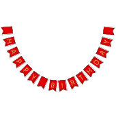 Happy Birthday Ggloing Neon Lights Red Starburst Vlaggetjes (Alle)