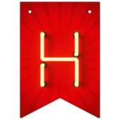 Happy Birthday Ggloing Neon Lights Red Starburst Vlaggetjes (Tweede vlag)