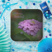Happy Birthday Ggloing Zinnia Papieren Bordje (Feest)