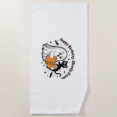 Happy Birthday Ghost Cat PNG - Spooky Schattige Cl Strandlaken