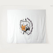 Happy Birthday Ghost Cat PNG - Spooky Schattige Cl Wandkleed (Voorkant (horizontaal))