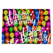 Happy Birthday Gift Bag-ballonnen Groot Cadeauzakje (Voorkant)