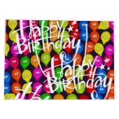 Happy Birthday Gift Bag-ballonnen Groot Cadeauzakje (Achterkant)
