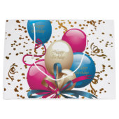 Happy Birthday Gift Bag-ballonnen Groot Cadeauzakje (Voorkant)