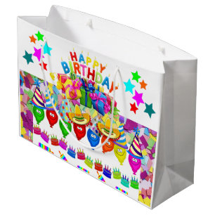 Happy Birthday Gift Bag-ballonnen Groot Cadeauzakje