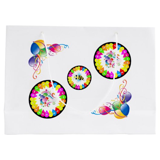 Happy Birthday Gift Bag Balloons Bumblebee Groot Cadeauzakje (Achterkant)