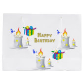 Happy Birthday Gift Bag Candle Groot Cadeauzakje (Achterkant)