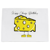 Happy Birthday Gift Bag Cheesy Birthday Groot Cadeauzakje (Voorkant)