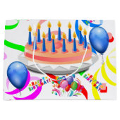 Happy Birthday Gift Bag Confetti Groot Cadeauzakje (Voorkant)