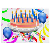 Happy Birthday Gift Bag Confetti Groot Cadeauzakje (Achterkant)
