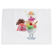 Happy Birthday Gift Bag Fairy Ice Cream Groot Cadeauzakje (Voorkant)