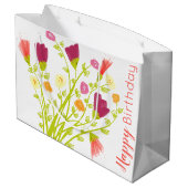 Happy Birthday Gift Bag Groot Cadeauzakje (Achterkant Gekanteld)