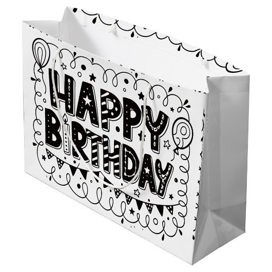 Happy Birthday Gift Bag Groot Cadeauzakje