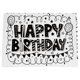 Happy Birthday Gift Bag Groot Cadeauzakje