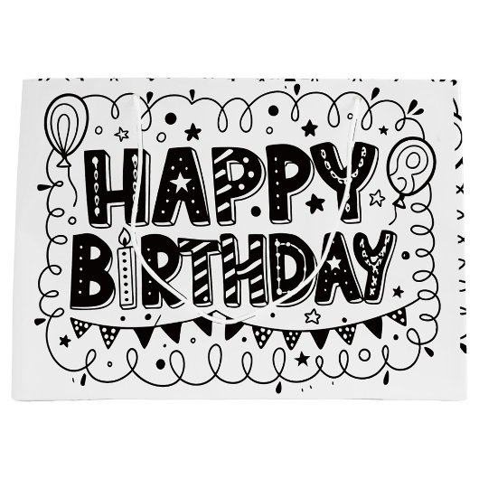 Happy Birthday Gift Bag Groot Cadeauzakje