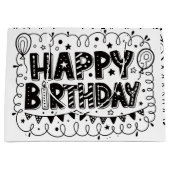 Happy Birthday Gift Bag Groot Cadeauzakje (Voorkant)