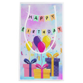 Happy Birthday gift Bag Klein Cadeauzakje (Voorkant)