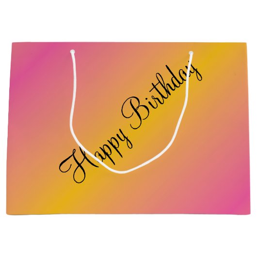 Happy Birthday Gift Bag Large Cadeautasje (Voorkant)