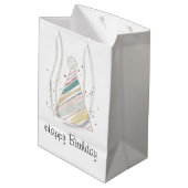 Happy Birthday Gift Bag Medium Cadeauzakje (Achterkant Gekanteld)