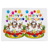 Happy Birthday Gift Bag Monkey Groot Cadeauzakje (Voorkant)