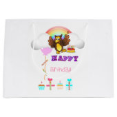Happy Birthday Gift Bag Owl Groot Cadeauzakje (Voorkant)