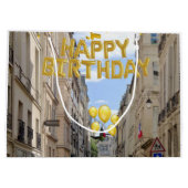 Happy Birthday Gift Bag Paris Frankrijk Groot Cadeauzakje (Achterkant)